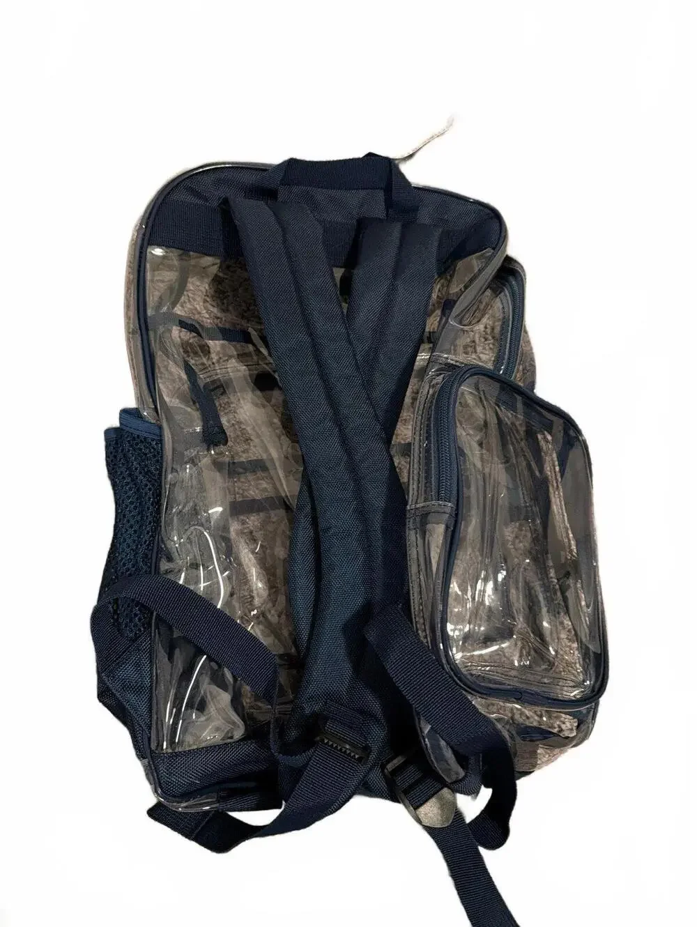 SMARTY Clear Navy Backpack Transparent School Bag